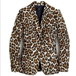J. Crew Leopard Parke Blazer 4P